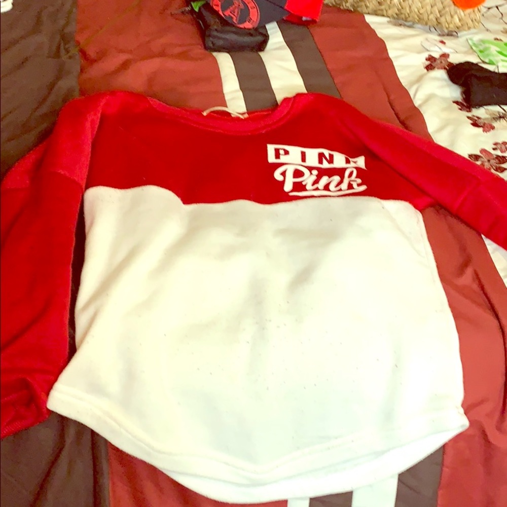 Red and white sweater